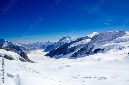 Aletsch Glacier, Jungfraujoch, Switzerland © jitchanamont