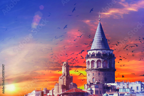 Photography Galata Tower, Beyoglu, Istanbul, Turkey