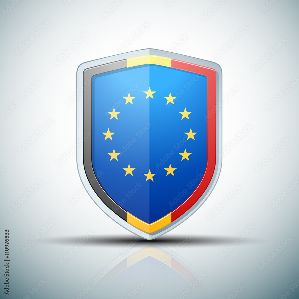 Belgium & EU Shield sign Belgium & EU Shield sign