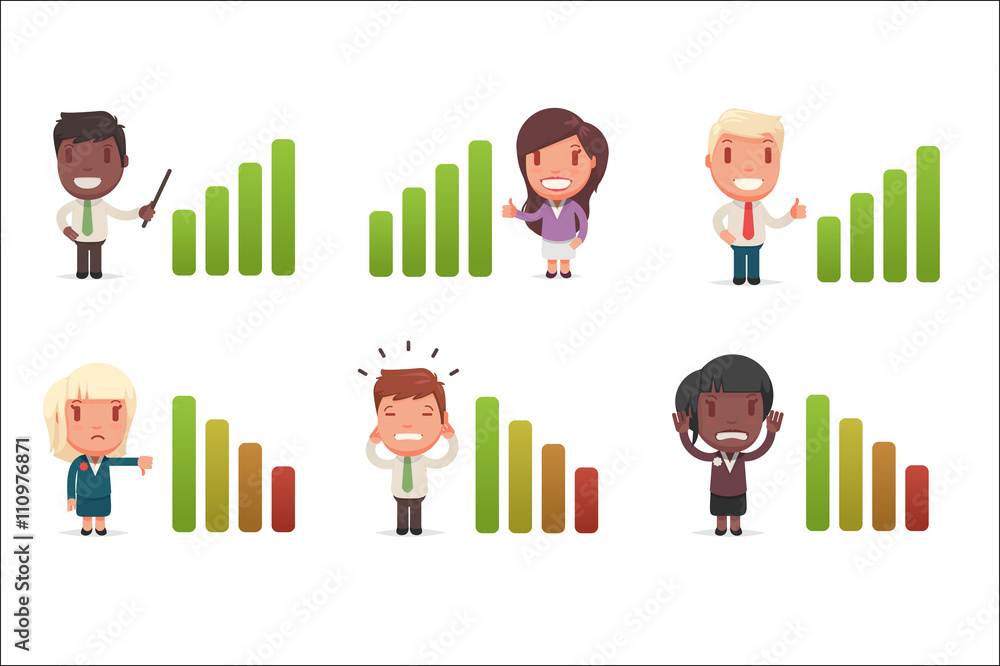 Obraz premium Business people vector set
