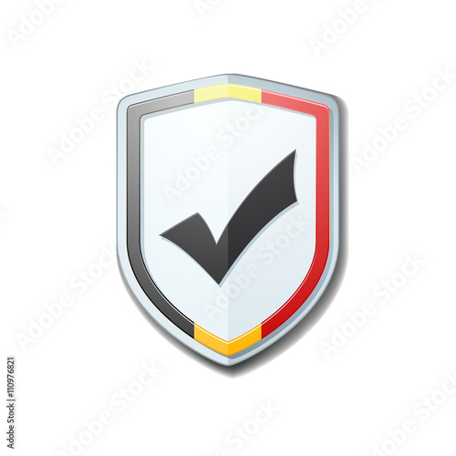 Belgium Checkmark Shield sign