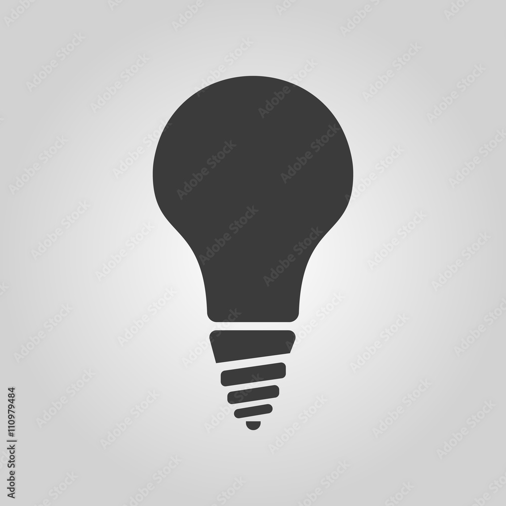 The incandescent lamp icon. Lamp and bulb, lightbulb, filament lamp, glow-lamp, light bulb symbol.UI. Web. Logo. Sign. Flat design. App. The incandescent lamp icon. Lamp and bulb, lightbulb, filament lamp, glow-lamp, light bulb symbol.UI. Web. Logo. Sign. Flat design. App.