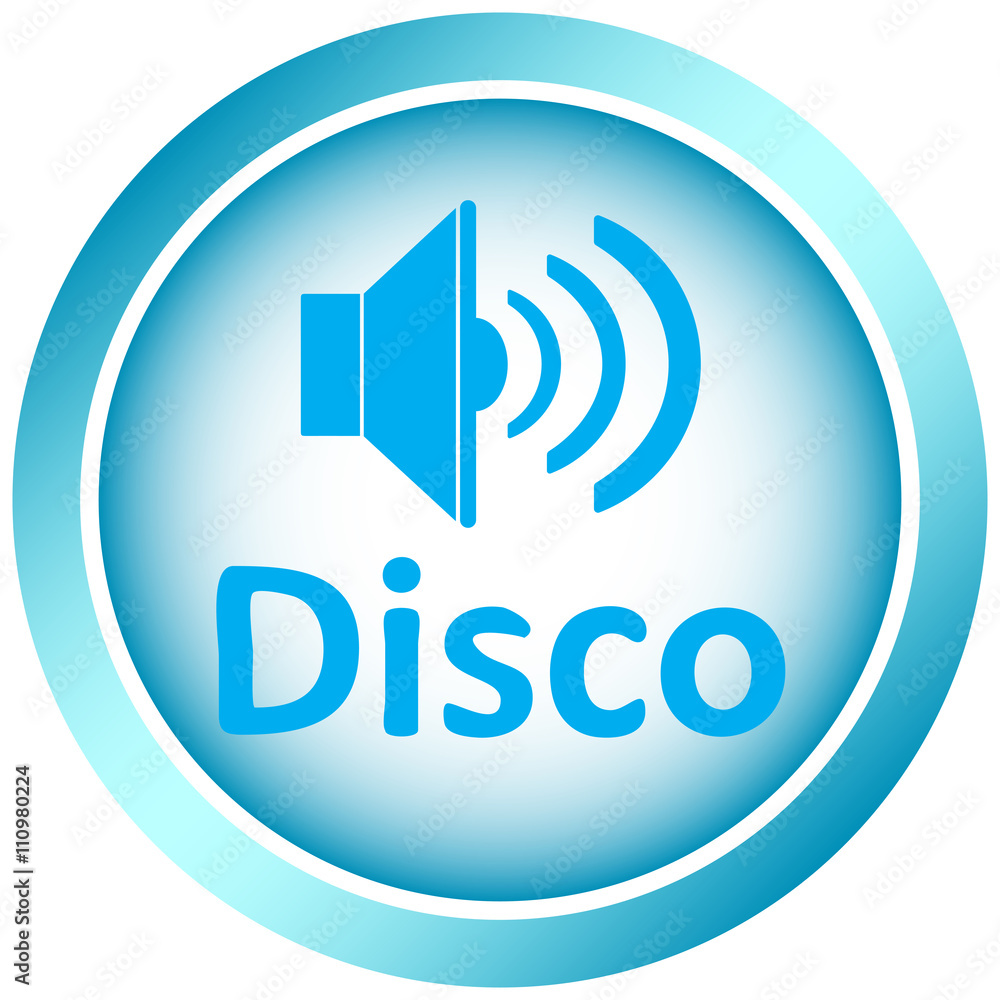 Icon light blue disco loudspeaker Icon light blue disco loudspeaker