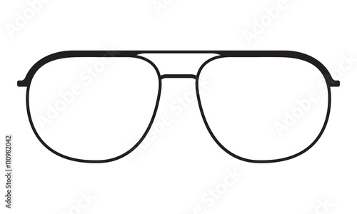 Glasses icon isolated on white background. Aviator glasses. Vector illustration.