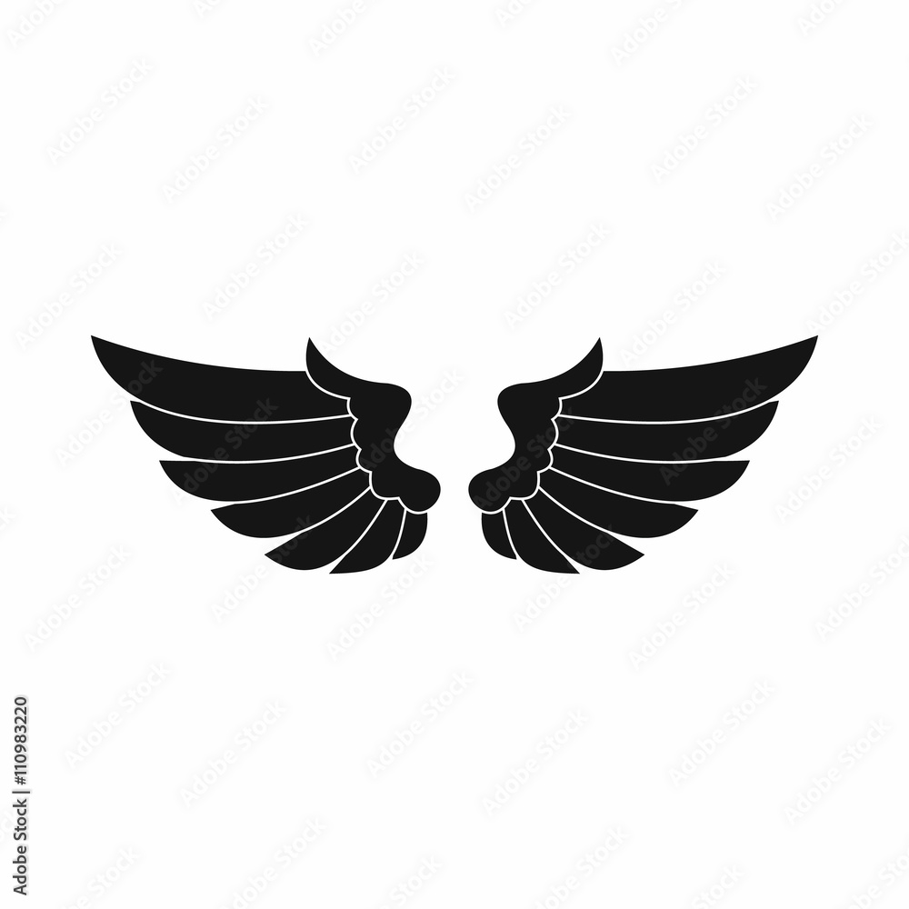 Fototapeta premium Wings icon in simple style