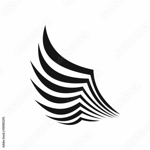 Wing icon in simple style