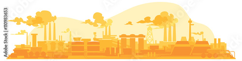 Industrial plant on a background