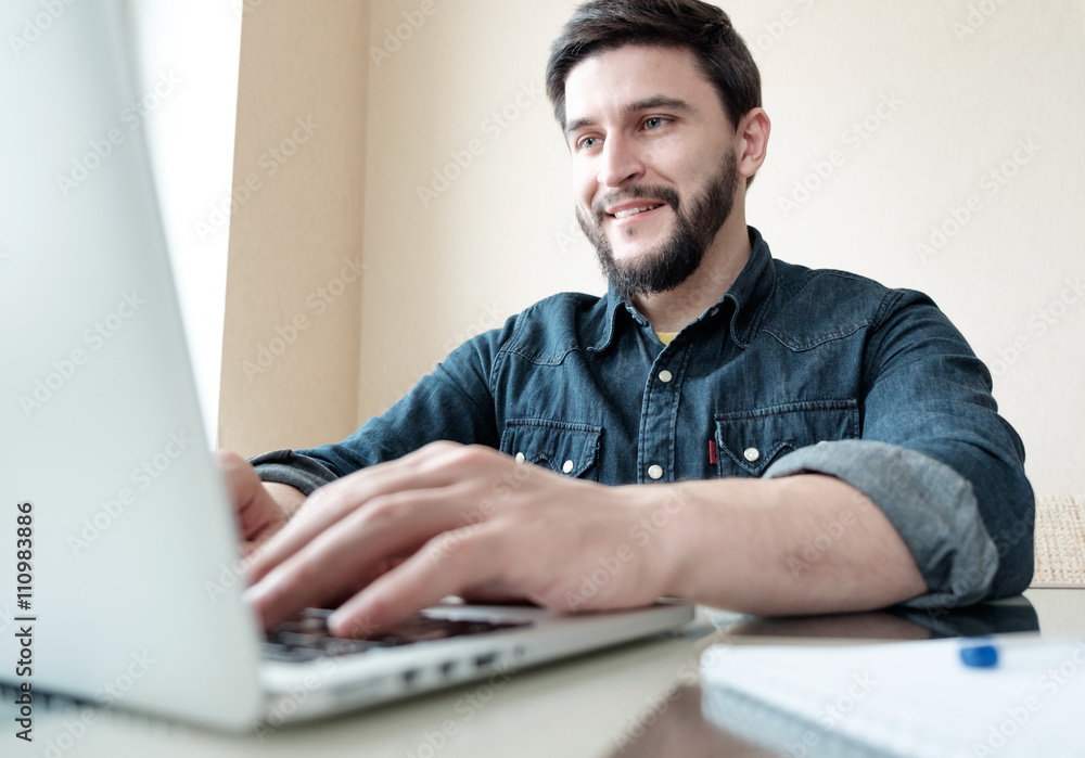 Businessman with his laptop Businessman with his laptop