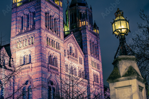 Obraz na płótnie Natural History Museum of London illumination, United Kingdom w salonie