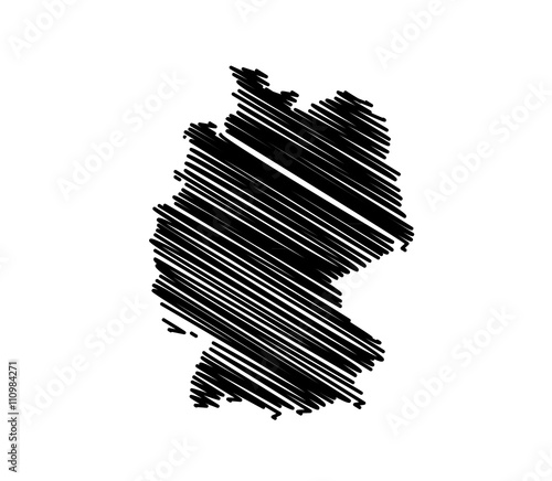deutschland silhouette zeichnung