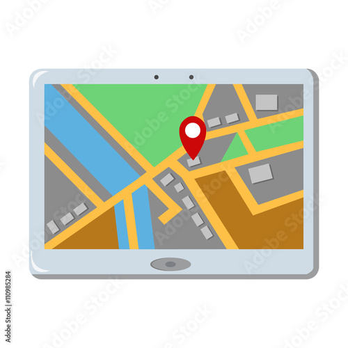 GPS icon of vector illustration for web and mobile