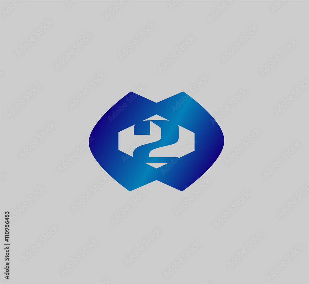 Vector sign number 2 logo
Vector sign number 2 logo