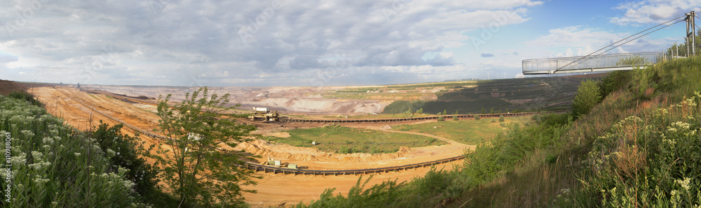 garzweiler open cast mining germany high definition panorama