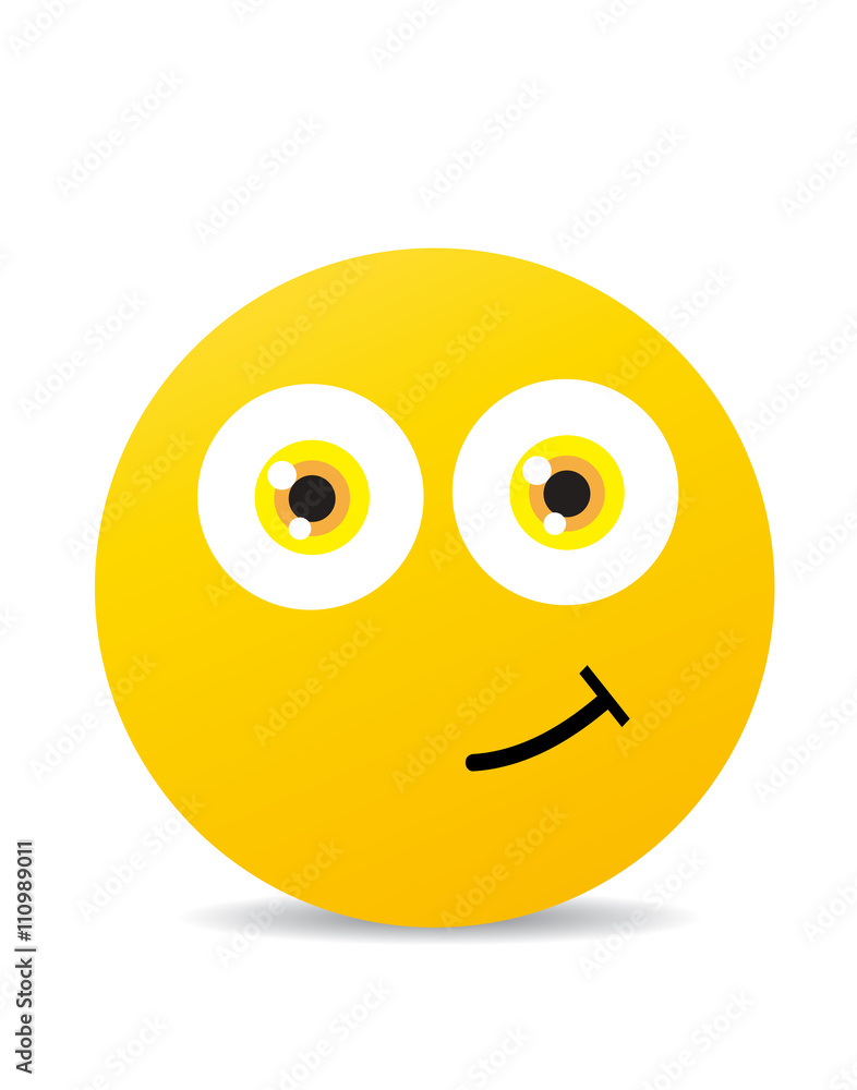 Fototapeta premium Modern yellow laughing happy smile