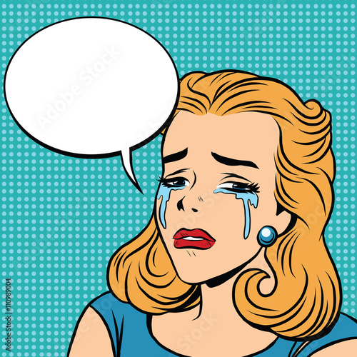 Emoji retro tears cry girl emoticons