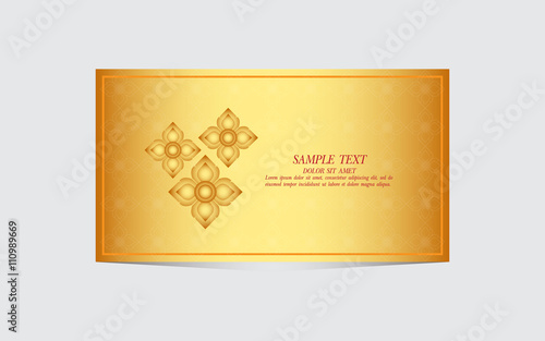 Thai Art Background, Thai art pattern vector