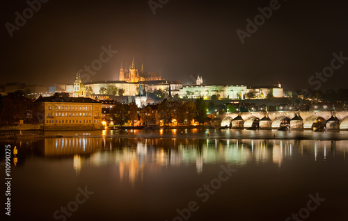 Charles bridge and St. Vitus cathedral, Prague, Czech republic