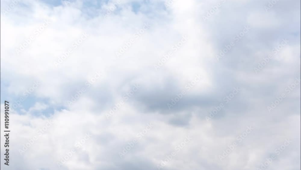 Time lapse clip of white fluffy clouds over blue sky. Time lapse clip of white fluffy clouds over blue sky.