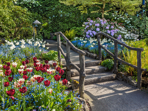 Spring garden pathway