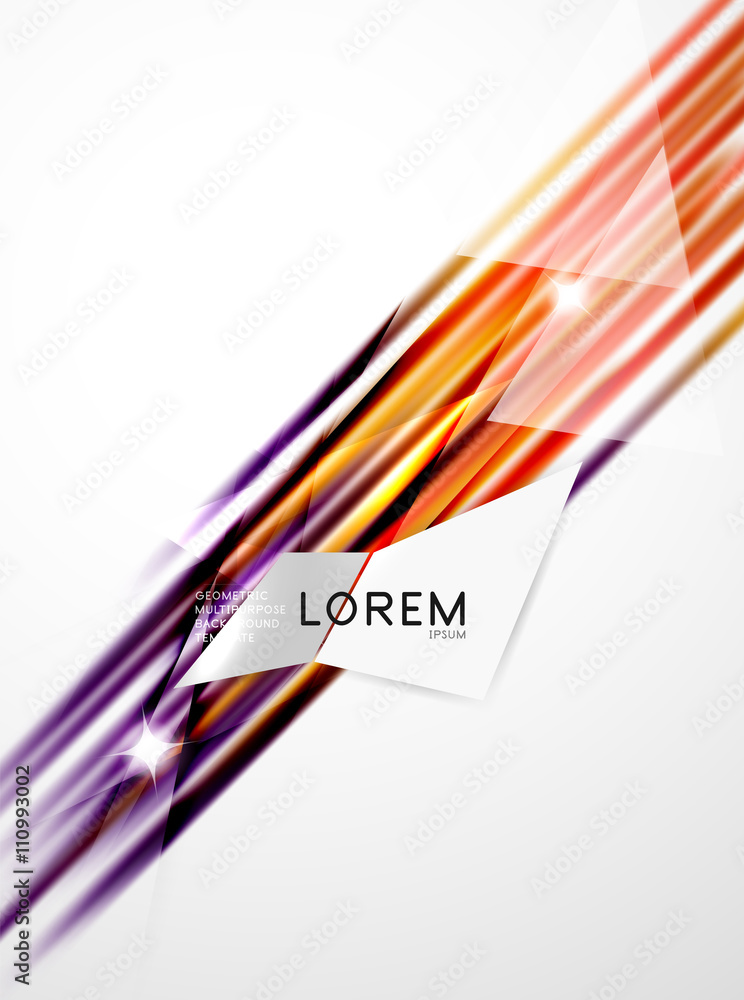 Fototapeta premium Shiny straight lines abstract background