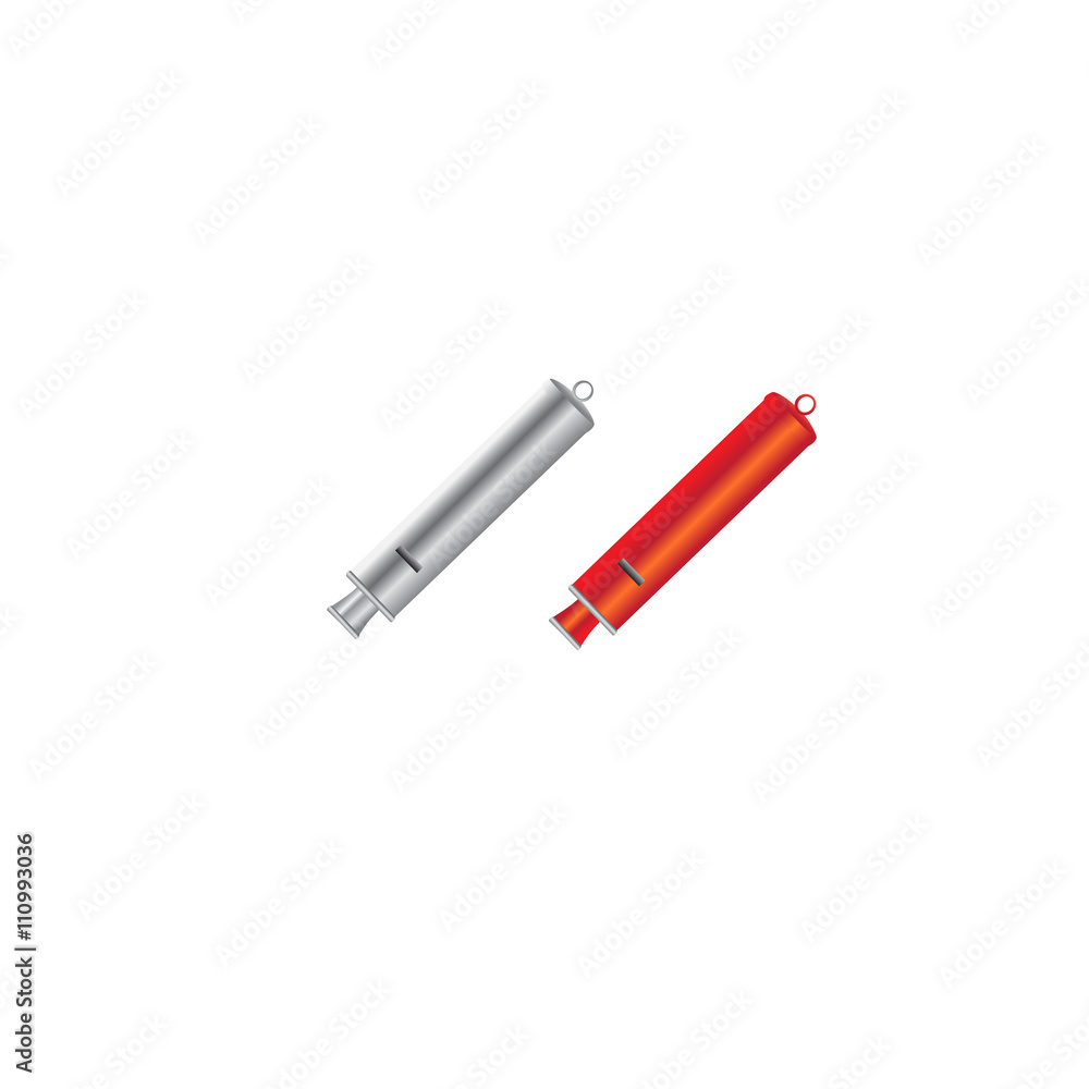 Whistle, Vector illustration. Whistle, Vector illustration.
