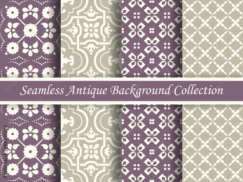 Antique seamless background collection_115