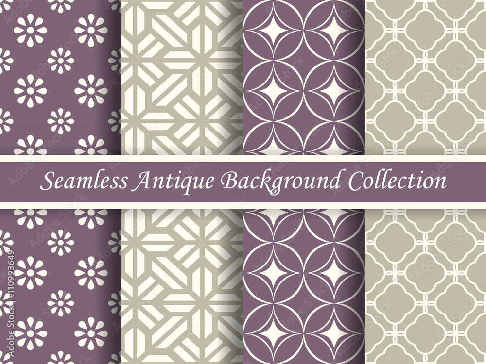 Antique seamless background collection_121