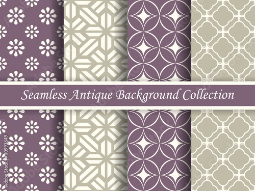 Antique seamless background collection_121