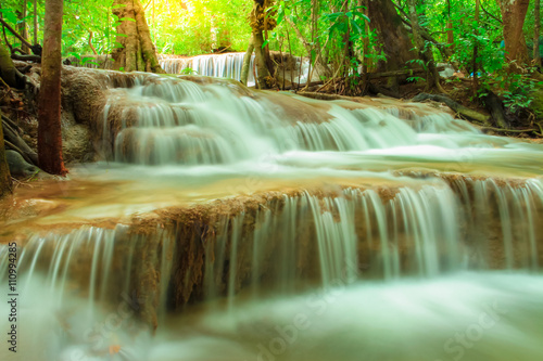 Huay Mae Kamin waterfall at Kanjanaburi  Thailand