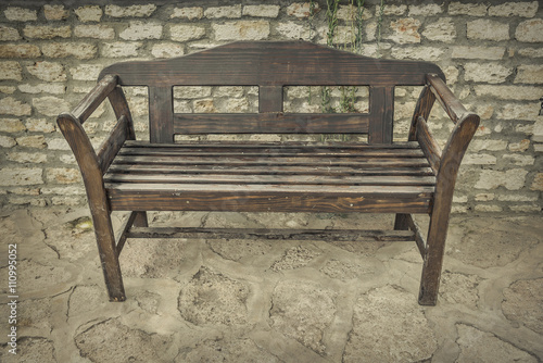 Old wooden bench. © Denis Rozhnovsky