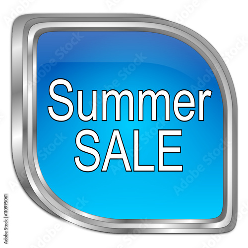 Summer Sale Button - 3D illustration