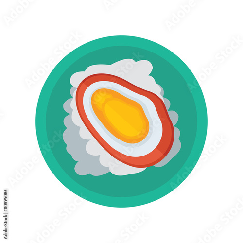 yellow shellfish and salad vector