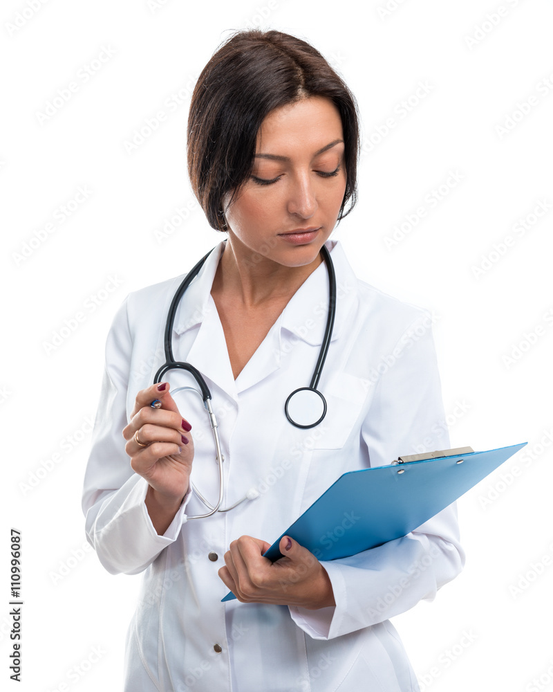 Portrait of a doctor on a white background Portrait of a doctor on a white background