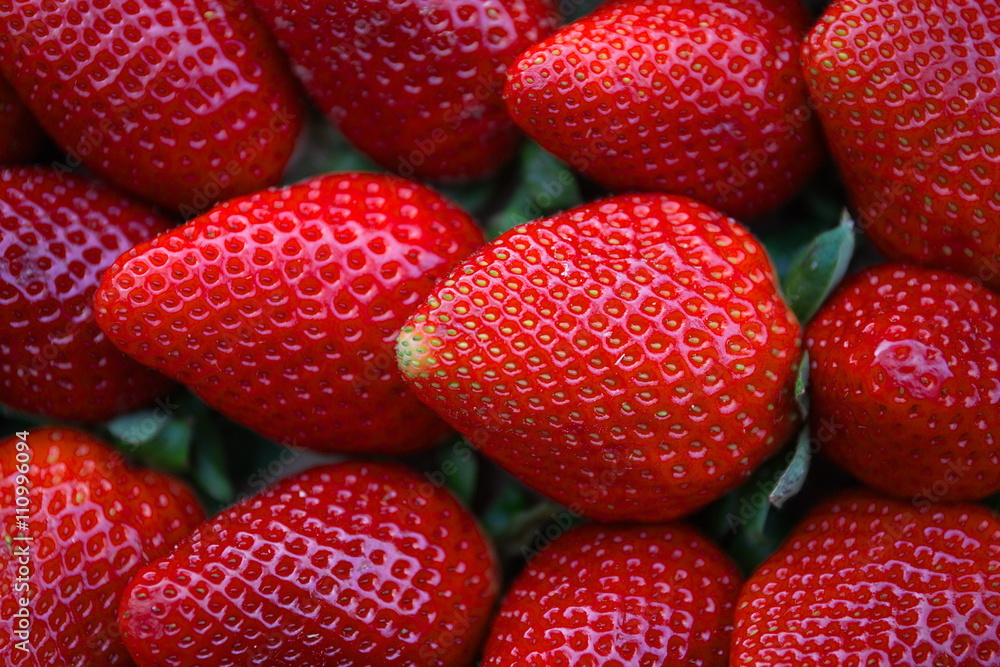 Erdbeeren von oben Erdbeeren von oben