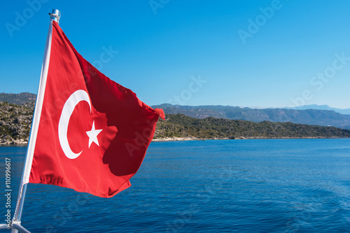 Turkish Flag from yacht 