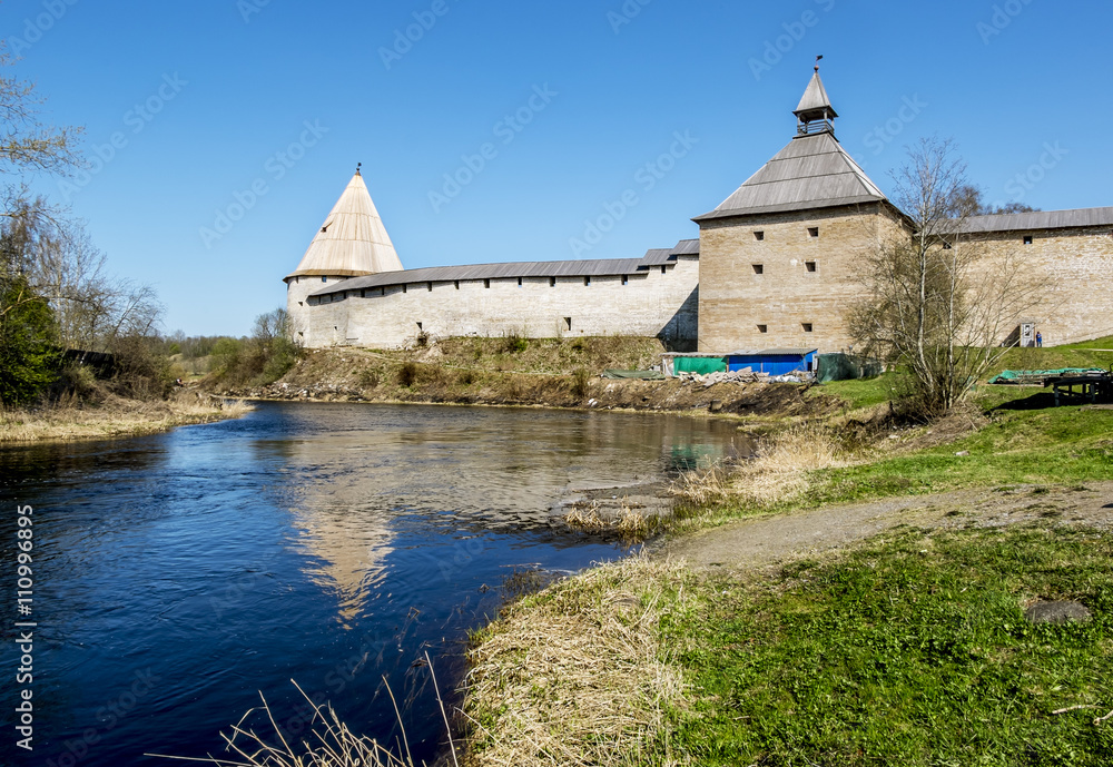 Medieval fortress in Staraya Ladoga.Russia.