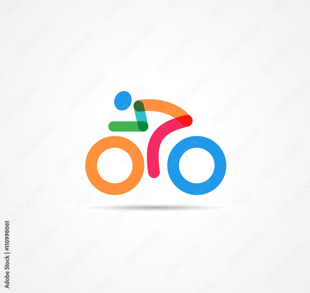colorful bicycle icon and symbol colorful bicycle icon and symbol
