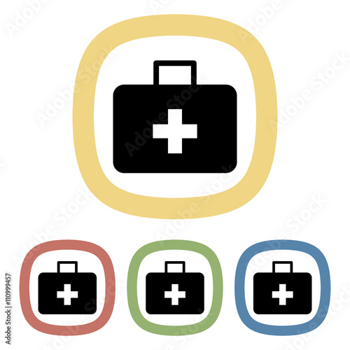 Medicine chest colorful icon