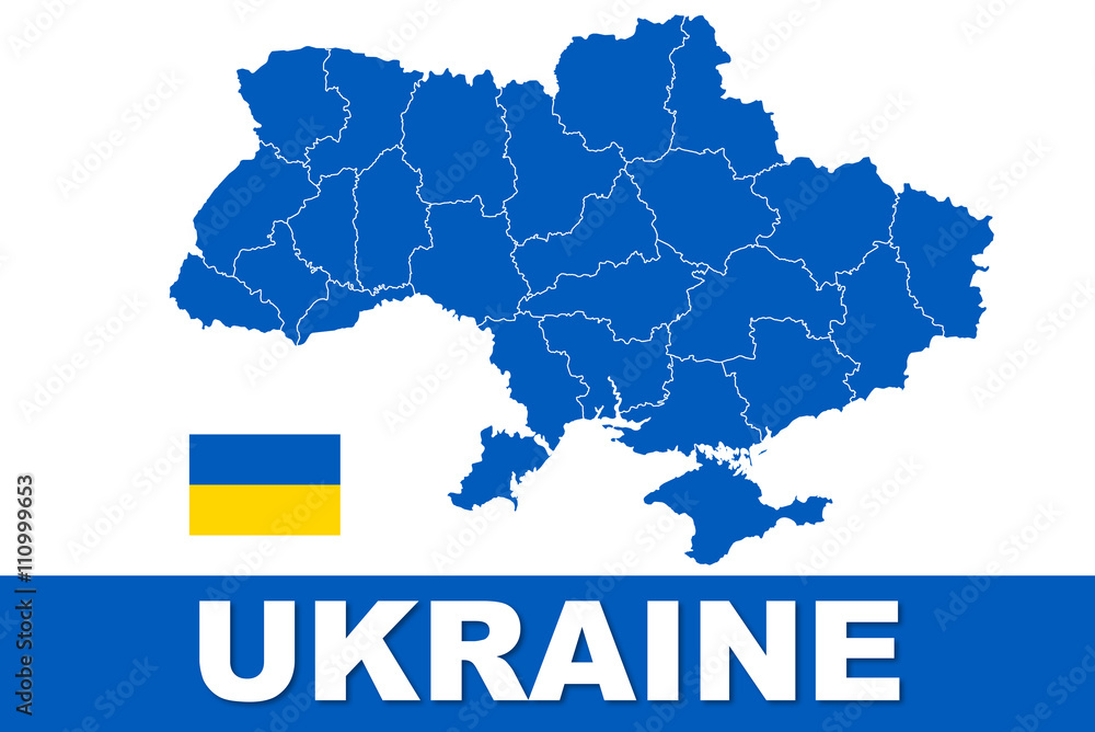 Obraz premium Detailed Ukraine map