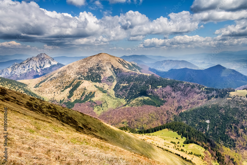 Slovakian Little Fatra hills - Stoh and Big Rozsutec peaks