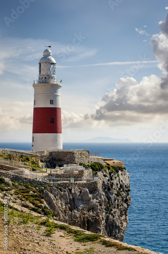 Trinity lighthouse at Gibraltar Europa Point.