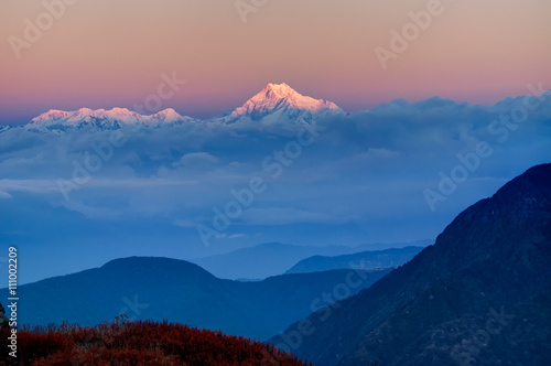 Sunrise on Mount Kanchenjugha  at Dawn  Sikkim