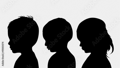 children silhouettes