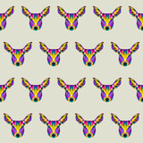 Abstract deer seamless pattern background