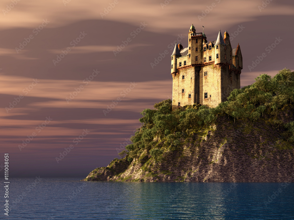 Scottish castle by the sea Scottish castle by the sea