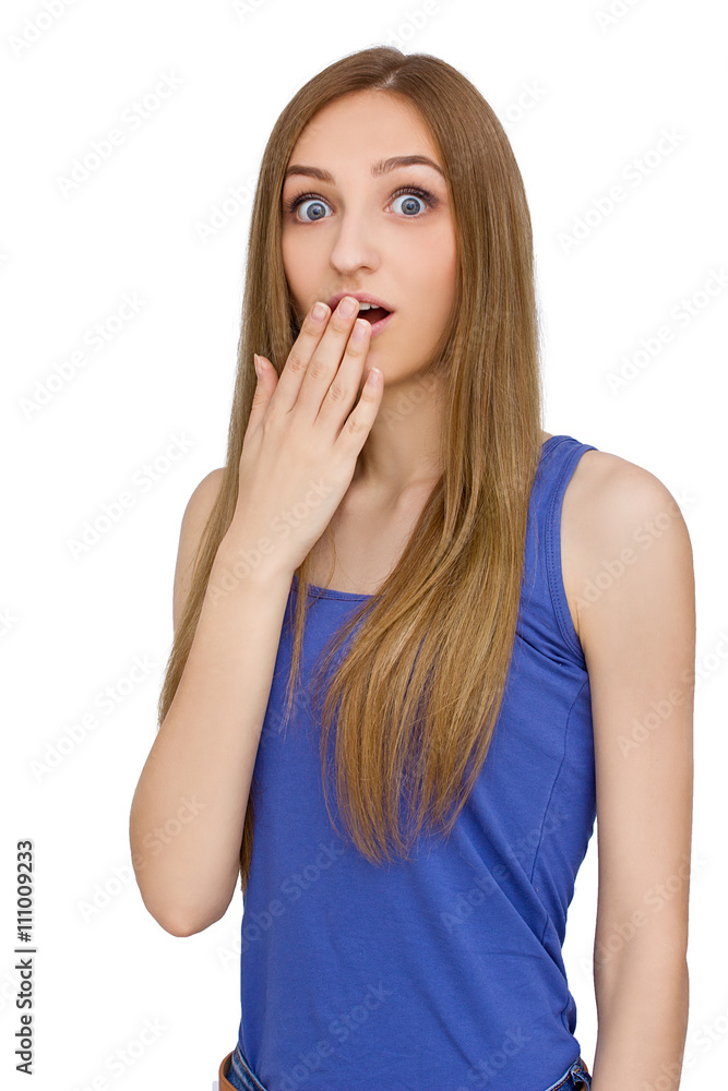 Happy Young Woman Isolated On White Background Happy Young Woman Isolated On White Background