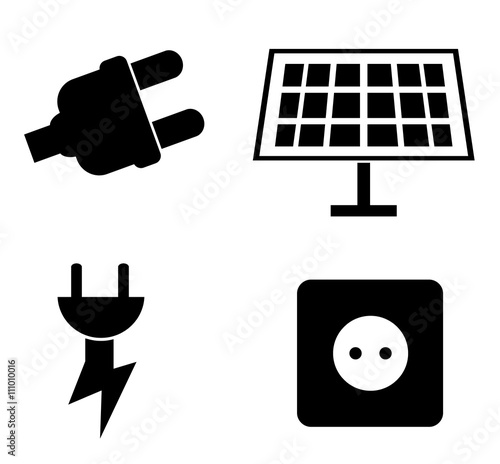 Konstfotografi Electricité en 4 icônes