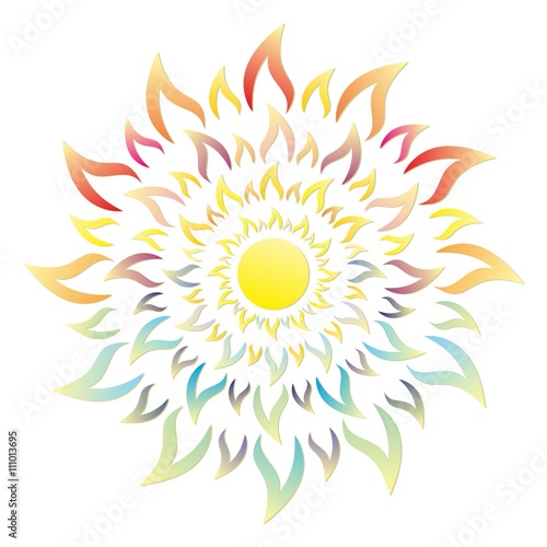Logo of abstract sun.