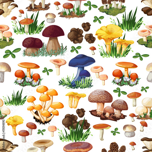 Mushroom Seamless Pattern