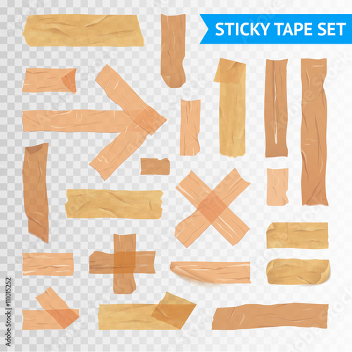 StickyTape Strips Set Transparent Background